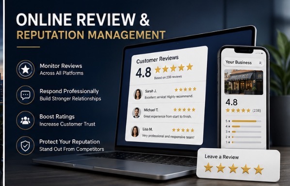 Online review and reputation management services